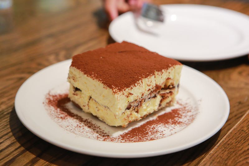 Tiramisu dessert at Jet's pizza